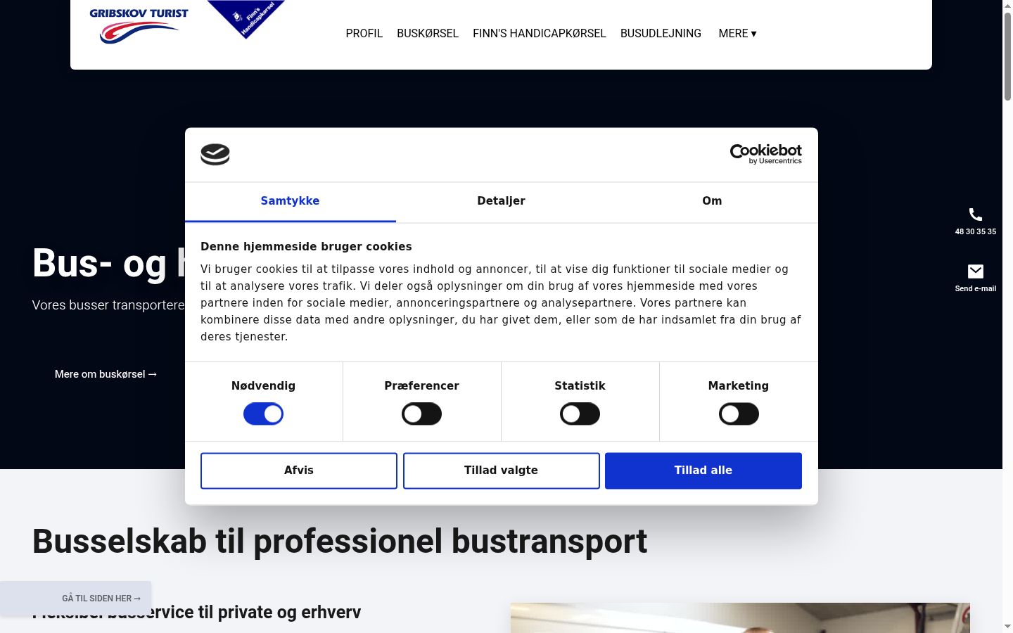 Screenshot des Einwilligungsbanners vor jeglicher Interaktion