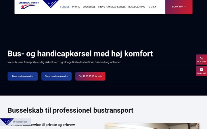 Screenshot of gribskovturist.dk
