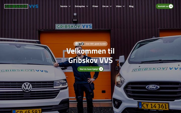 Screenshot of gribskovvvs.dk