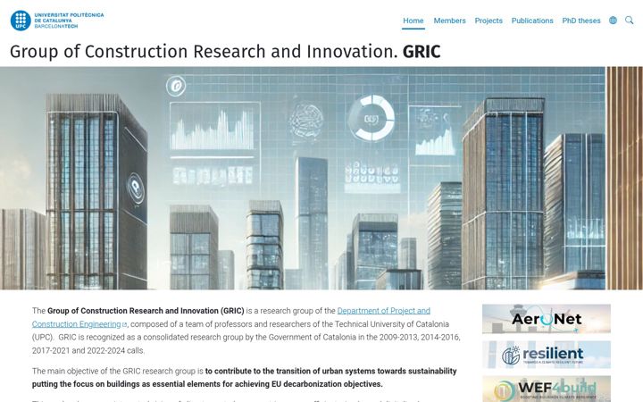 Screenshot of gric.upc.edu