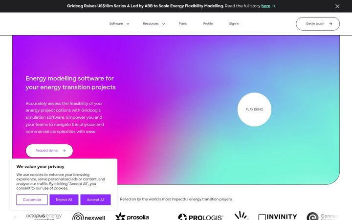 Screenshot of gridcog.com