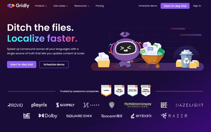 Screenshot of gridly.com