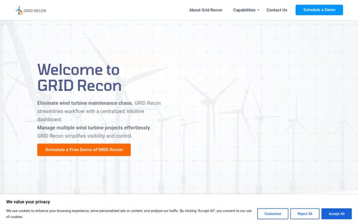 Screenshot of gridrecon.com