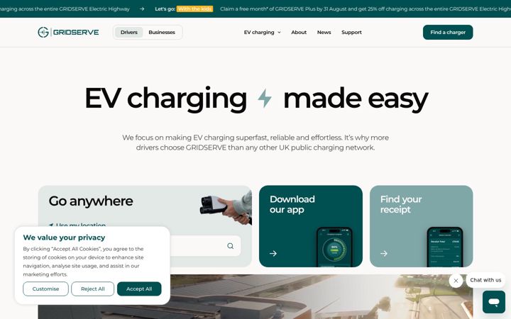 Screenshot of gridserve.com