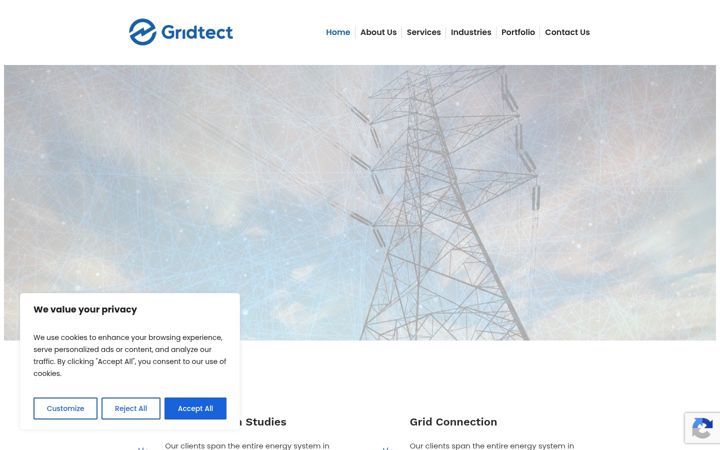 Screenshot of gridtect.com