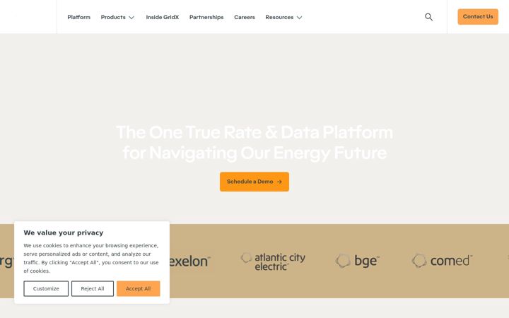 Screenshot of gridx.com