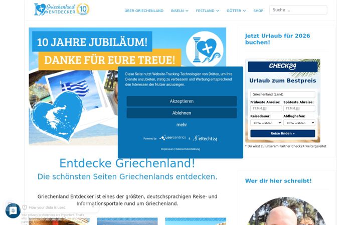 Screenshot of griechenland-entdecker.de