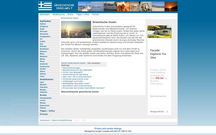 Screenshot of griechische-inselwelt.de