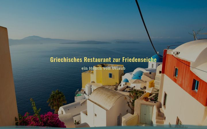Screenshot of griechisches-restaurant-friedenseiche.de