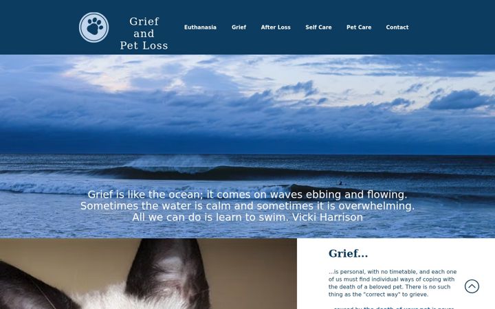 Ekrano kopija griefandpetloss.com
