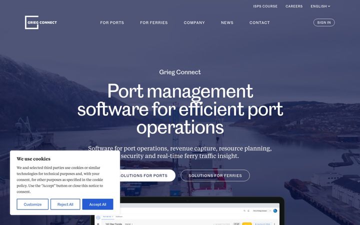 Screenshot of griegconnect.com