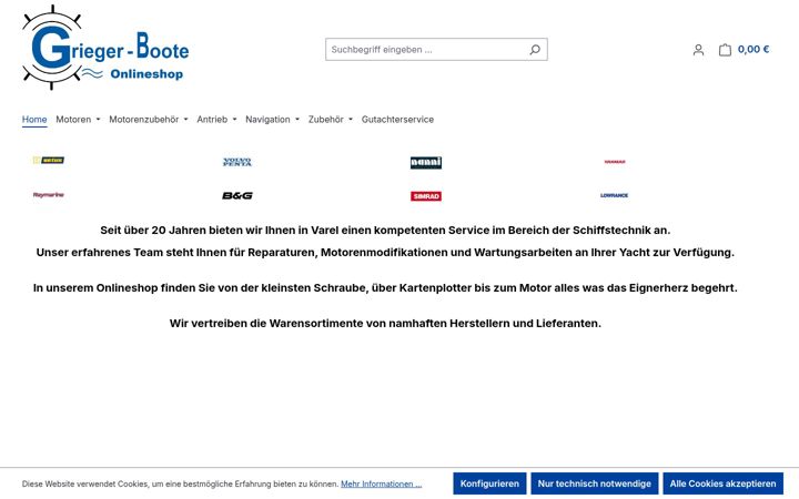 Screenshot of grieger-boote.de