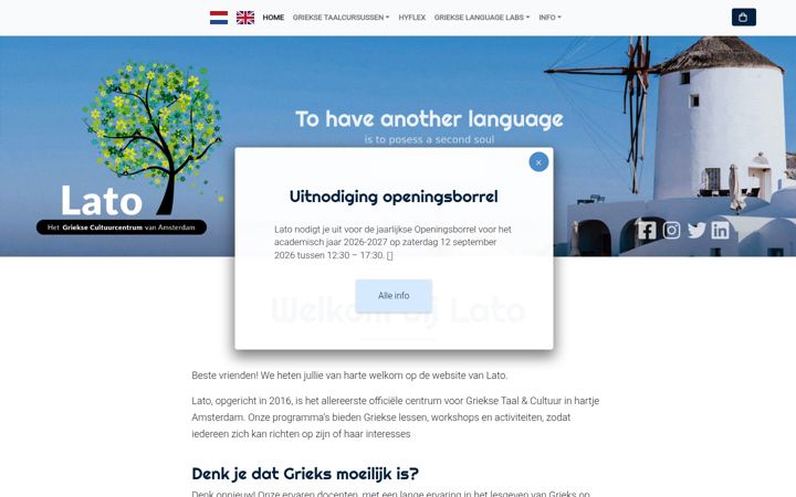 Screenshot of griekse-les.nl