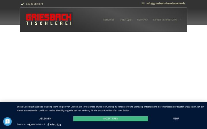Screenshot of griesbach-bauelemente.de