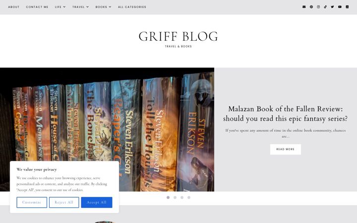 Screenshot of griffblog.co.uk