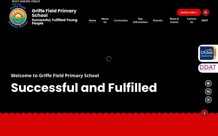 Screenshot of griffefield.derby.sch.uk