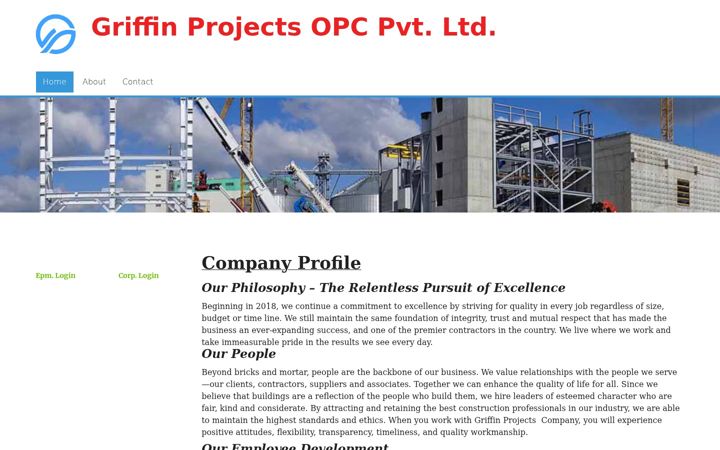 Screenshot of griffinprojects.in