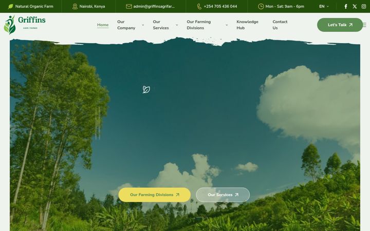 Captura de ecrã de griffinsagrifarms.com
