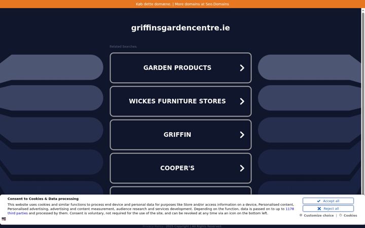 Screenshot of griffinsgardencentre.ie