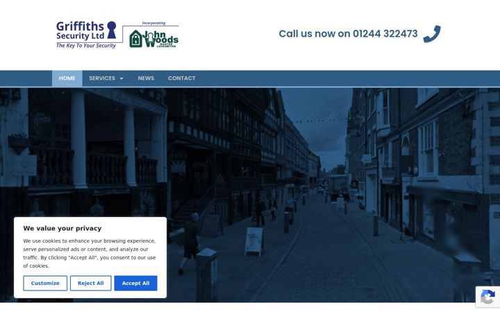 Screenshot of griffithssecurity.co.uk