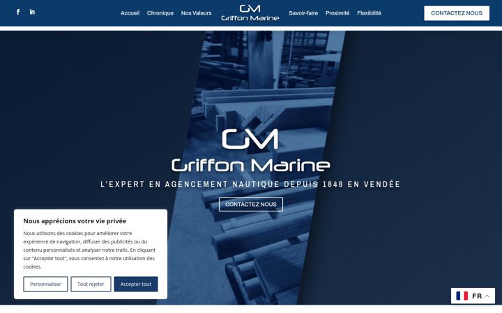 Screenshot of griffonmarine.fr