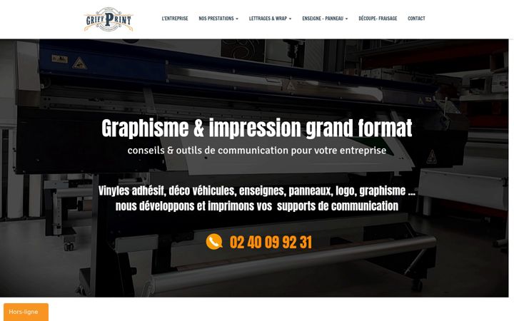 Screenshot of griffprint.fr
