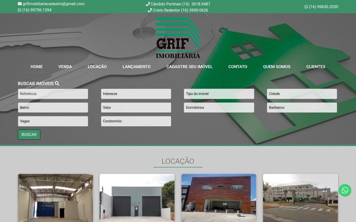 Screenshot of grifimobiliaria.com.br