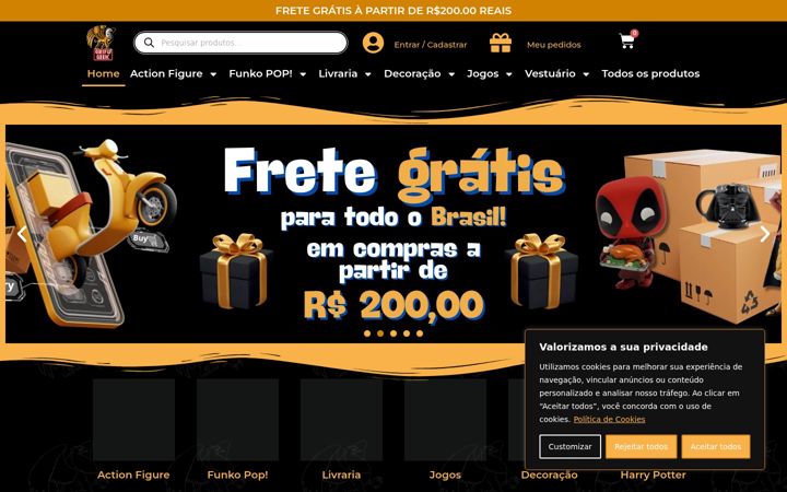 Screenshot of grifogeek.com.br