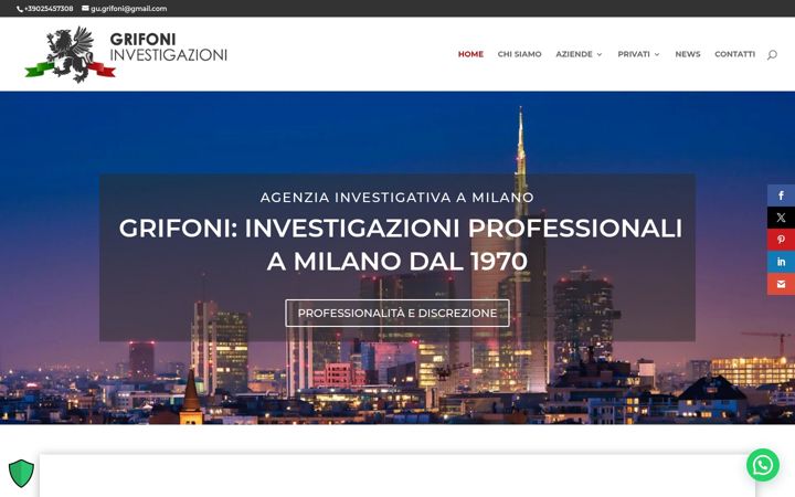 Zrzut ekranu grifoniinvestigazioni.com