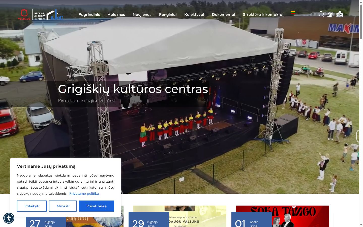 Screenshot des Einwilligungsbanners vor jeglicher Interaktion