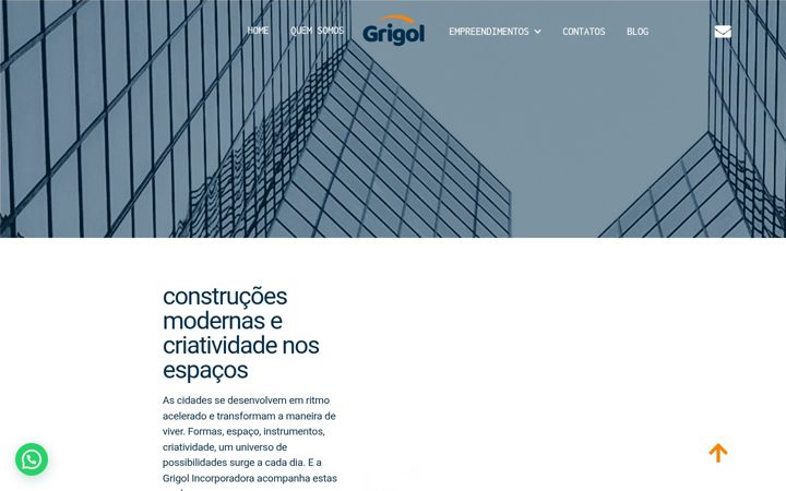 Screenshot of grigolincorporadora.com.br