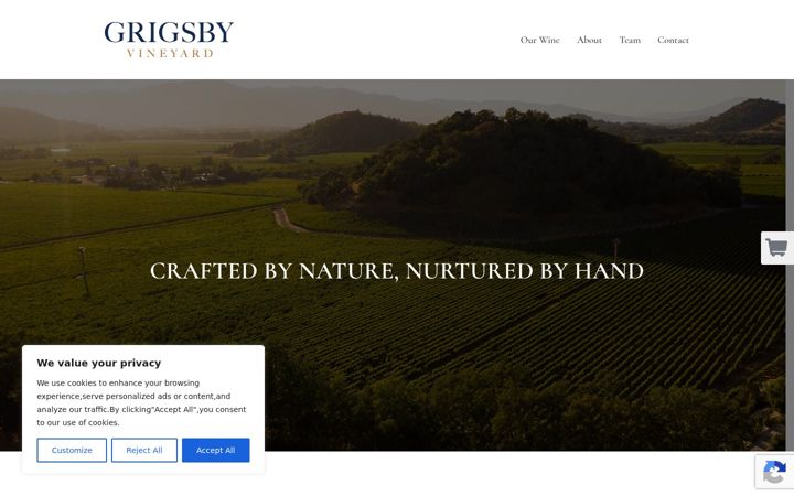 Zrzut ekranu grigsbyvineyard.com