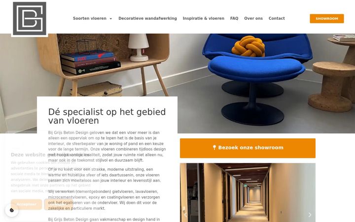 Screenshot of grijsbetondesign.nl