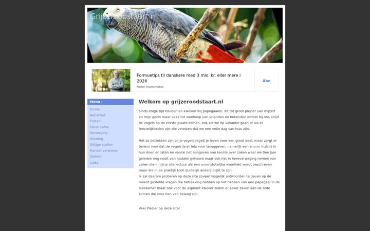 Screenshot of grijzeroodstaart.nl