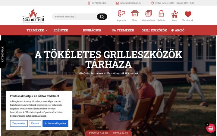 Screenshot of grillcentrum.hu