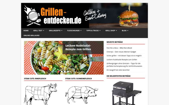 Screenshot of grillen-entdecken.de