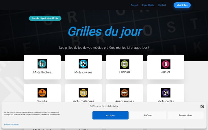 Screenshot of grillesdujour.fr