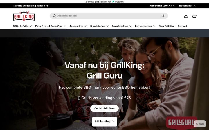 Screenshot of grillking.nl