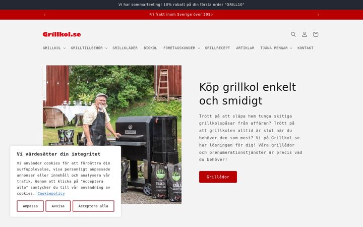 Screenshot of grillkol.se