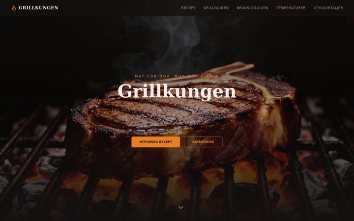 Screenshot of grillkungen.com