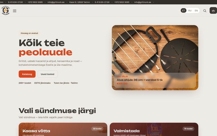 Screenshot of grillnurk.ee