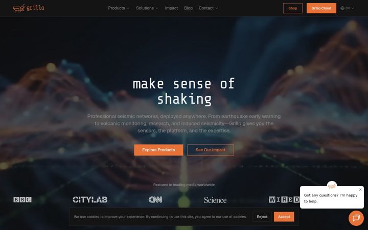 Screenshot of grillo.io