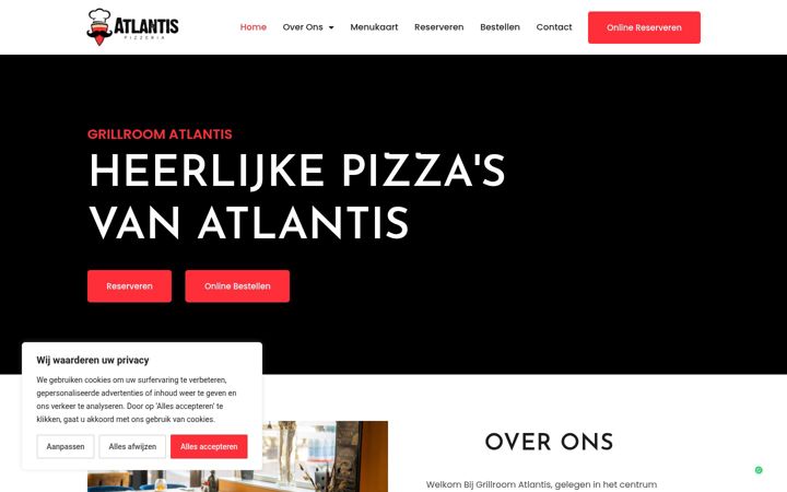 Screenshot of grillroomatlantis.nl