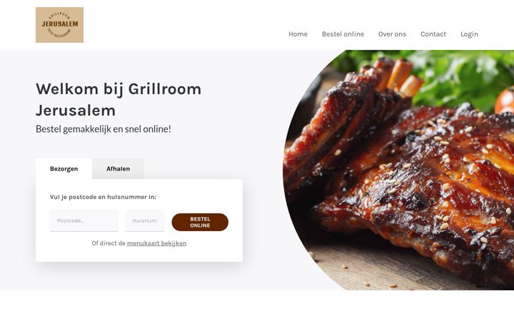Screenshot of grillroomjerusalemonline.nl