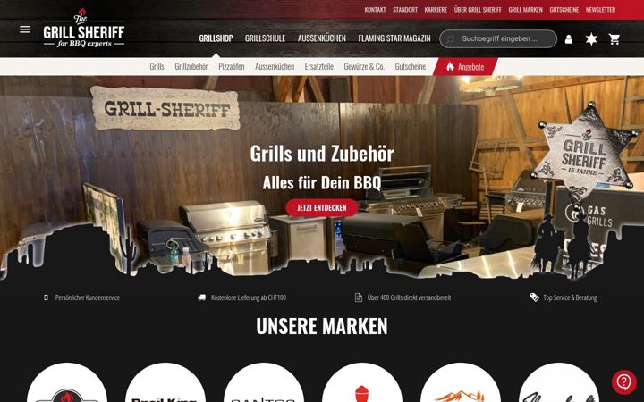 Screenshot of grillsheriff.ch