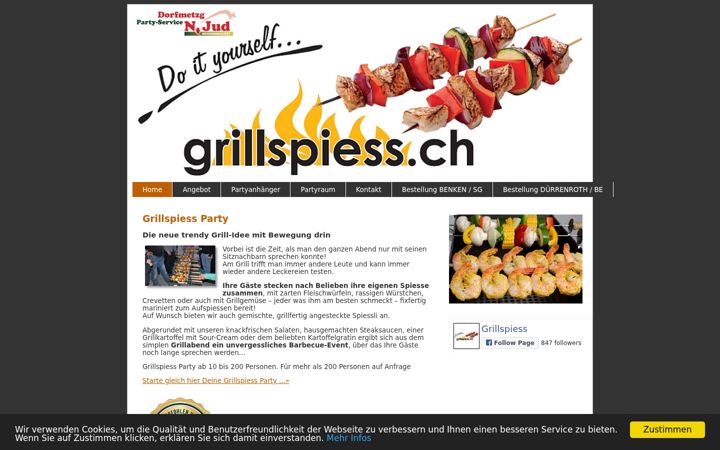 Screenshot of grillspiess.ch