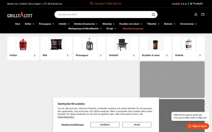 Screenshot of grilltaltet.se