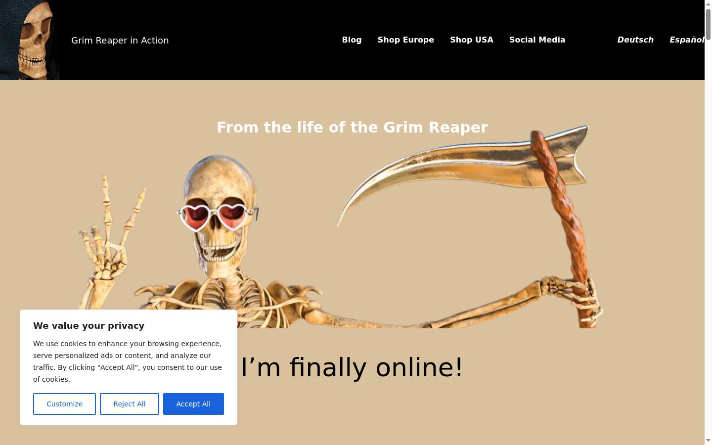 Screenshot tal-banner tal-kunsens muri qabel kwalunkwe interazzjoni
