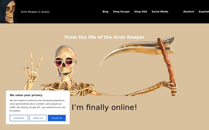Screenshot of grim-reaper.net