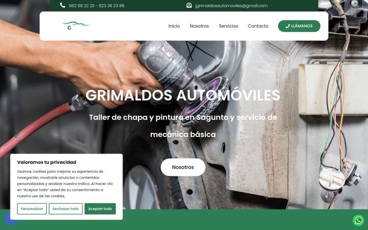 Screenshot of grimaldosautomoviles.es